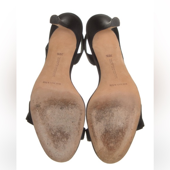 Manolo Blahnik Bow Accent Slingback Sandals - Picture 5 of 5